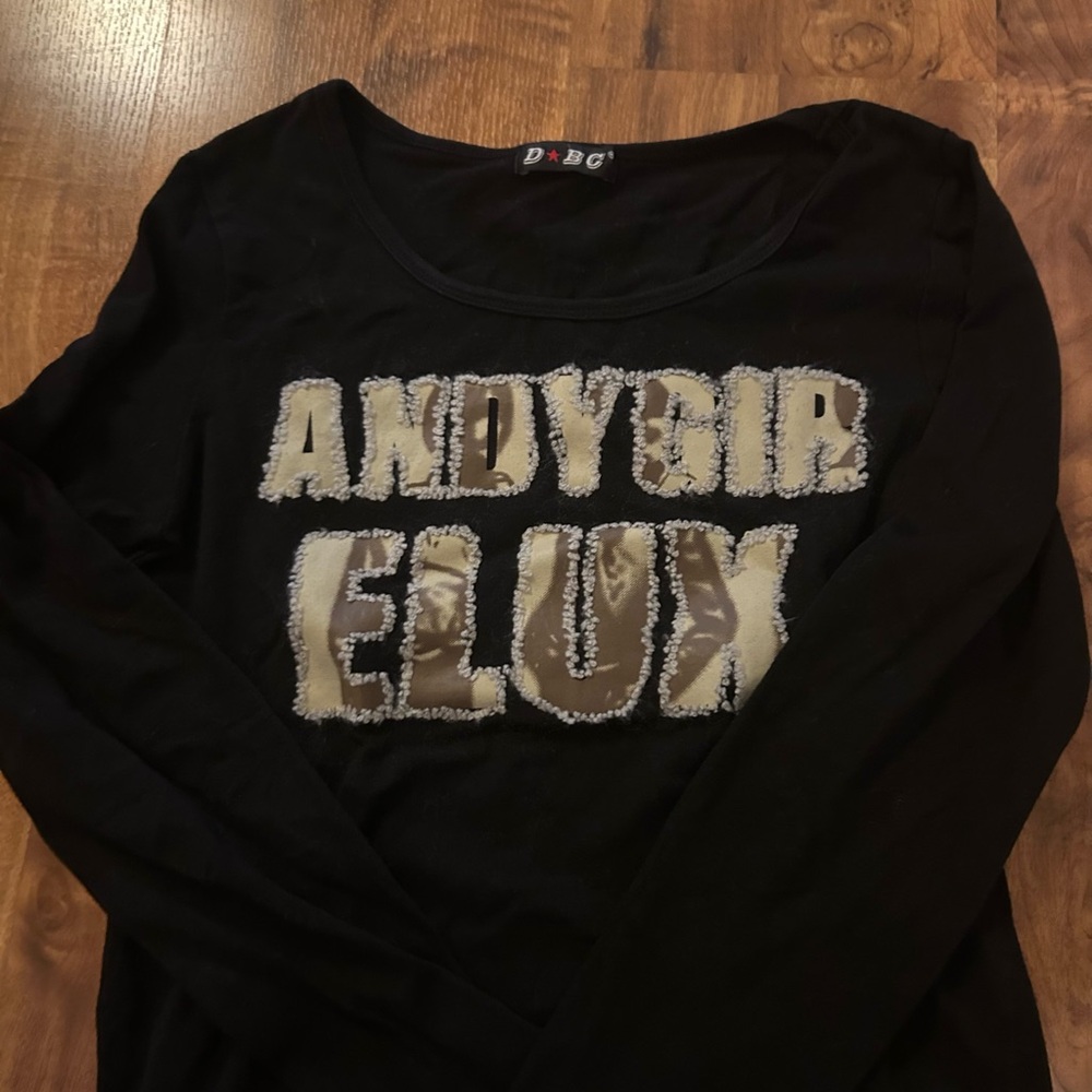 Vintage Black Long Sleeve Tee